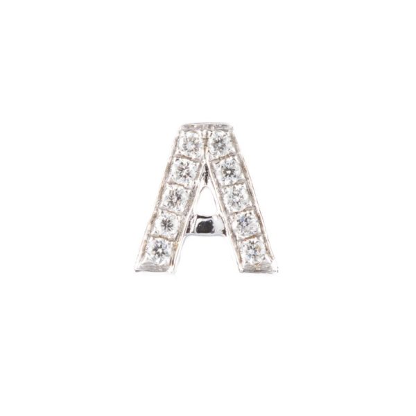Single Letters Gold | Diamond Ear Studs from Kajal Naina
