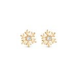 Gold | Diamond Snowflake Earrings online from Kajal Naina
