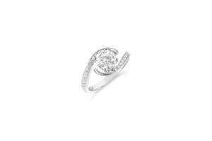 Twisted Solitaire Engagement Ring