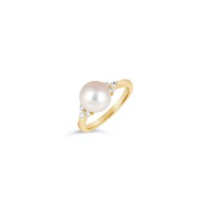 ANNE PEARL AND DIAMOND RING