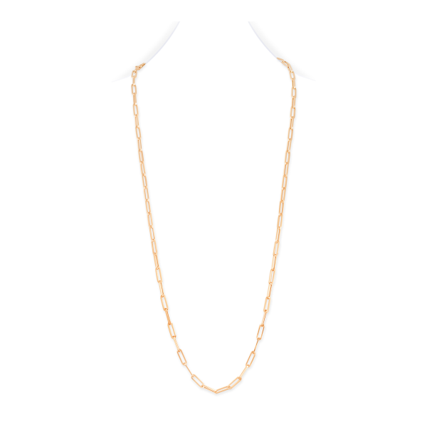 Paper Clip Chain Rose Gold (Long)