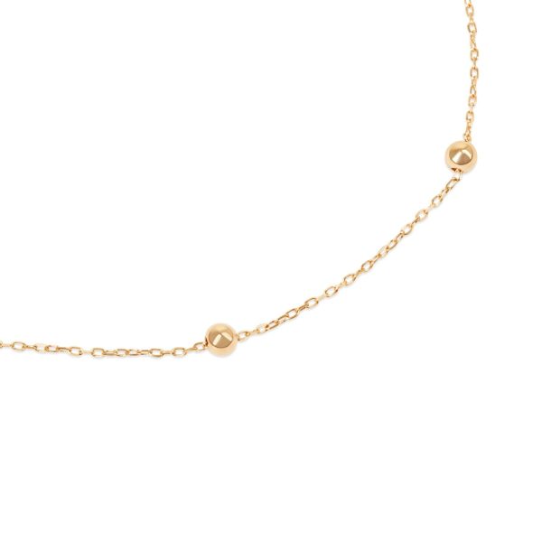 14K Yellow Gold Ball Chain Necklace / 16 Inches