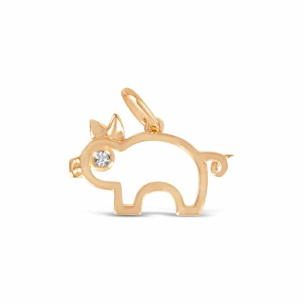 Lunar  Zodiac Pendant - Pig