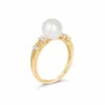 Eternity Pearl and Diamond Ring