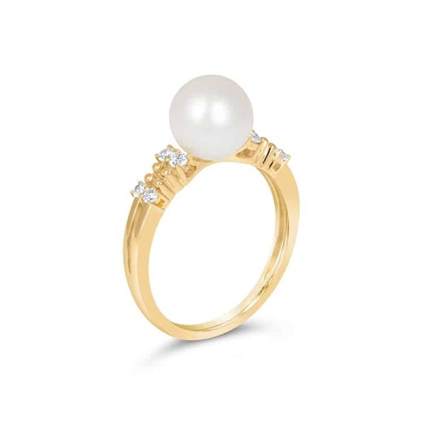 Eternity Pearl and Diamond Ring