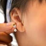 Everlasting Love Earrings with Round Pearl Drop/ Small size