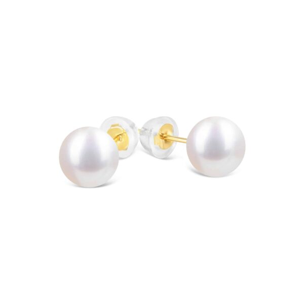 Jackie Premium Round Pearl Ear Studs