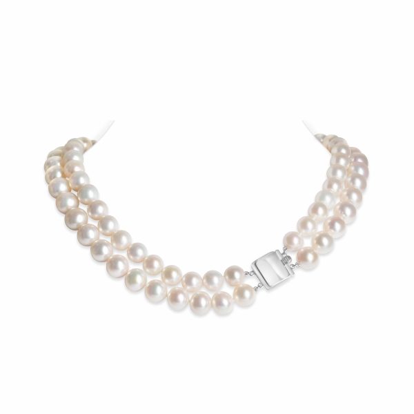 Margaret Double Strands Premium Plus Round Pearl Necklace