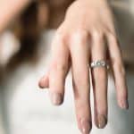 Michelle 3 Stones Pave Shank Diamond Engagement Ring