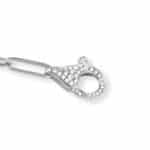 Diamond Paper Clip Bracelet