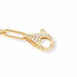 Diamond Paper Clip Bracelet