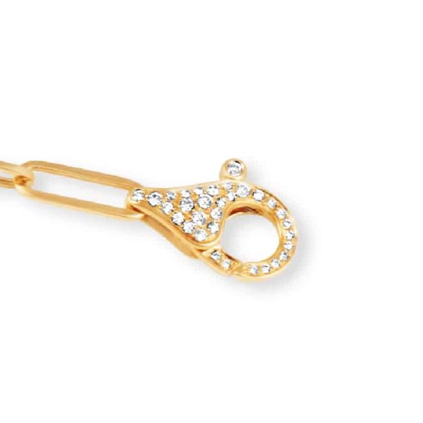 Diamond Paper Clip Bracelet