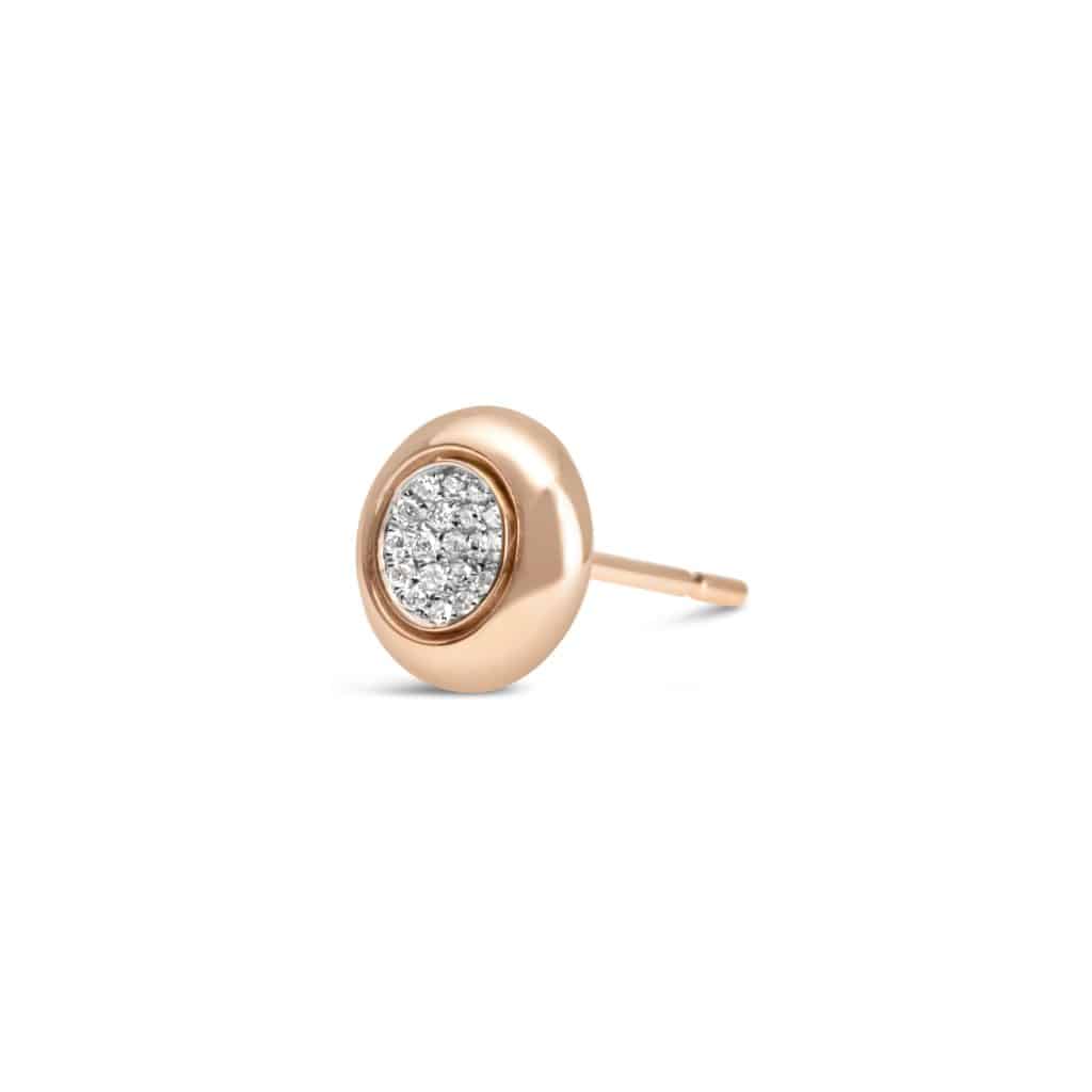 Round Cluster Diamonds Single Stud