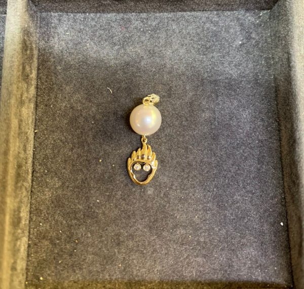 Lunar Zodiac Pearl Pendant - Monkey