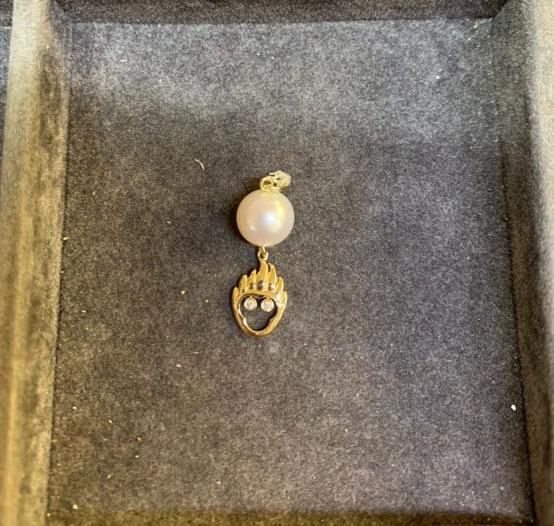 Lunar Zodiac Pearl Pendant - Monkey
