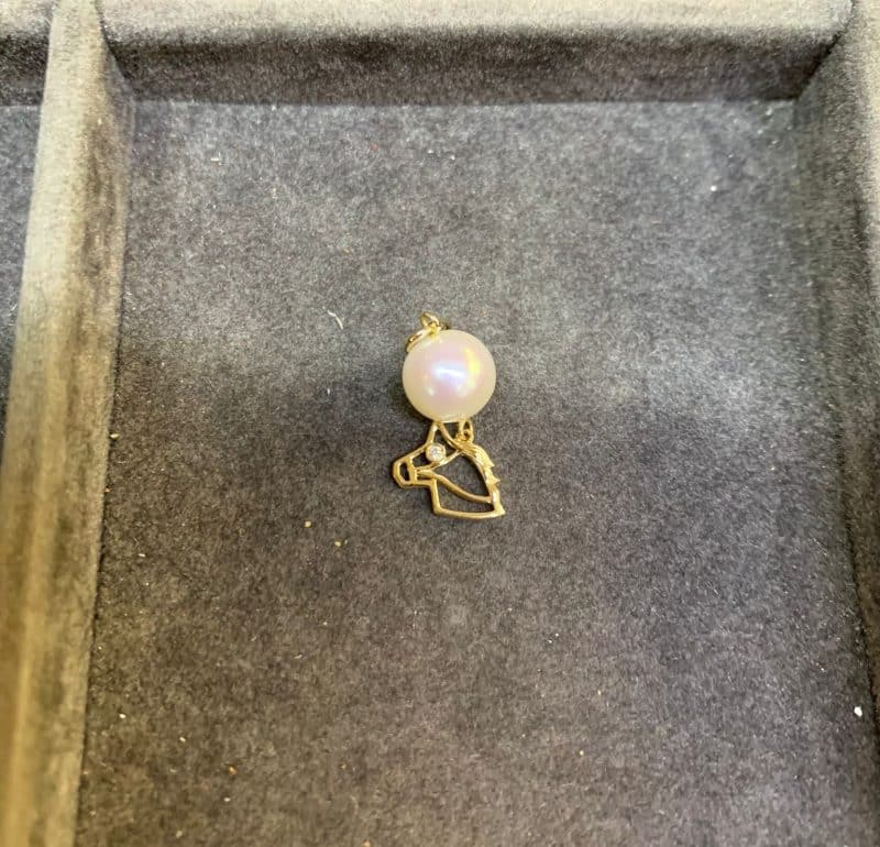 Lunar Zodiac Pearl Pendant - Horse