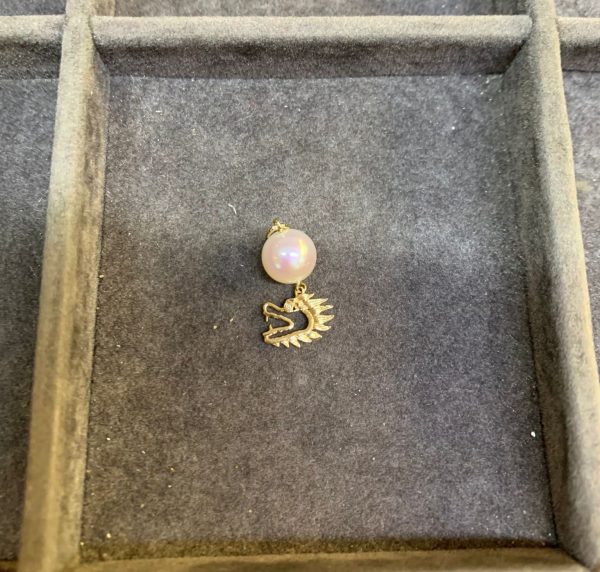 Lunar Zodiac Pearl Pendant - Dragon