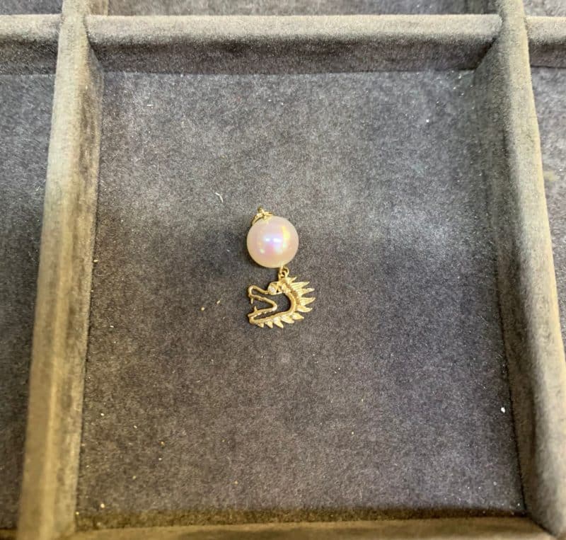 Lunar Zodiac Pearl Pendant - Dragon