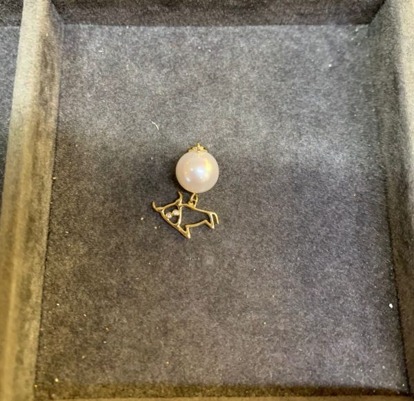 Lunar Zodiac Pearl Pendant - Ox