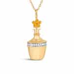 Orange Sapphire Kalash Pendant