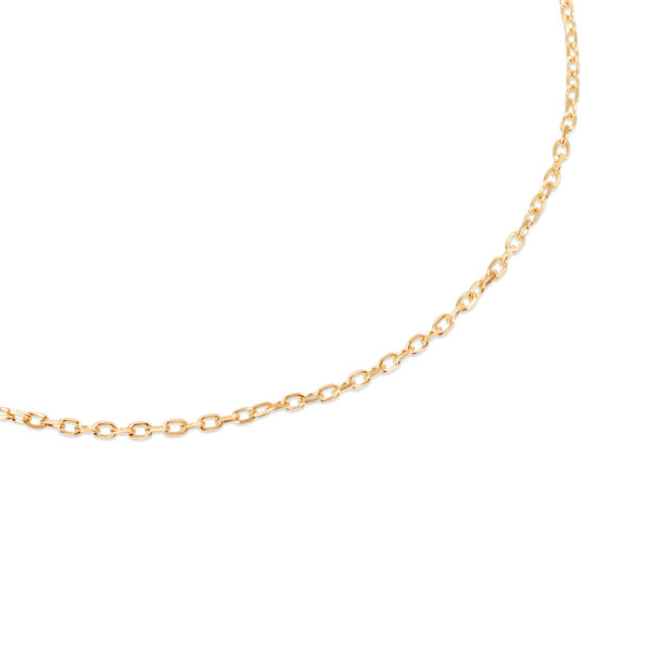 14K Yellow Gold Cross Chain Necklace / 17 Inches
