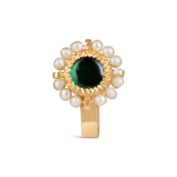 Aalia Green Nose Pin / Nath/ Fuli
