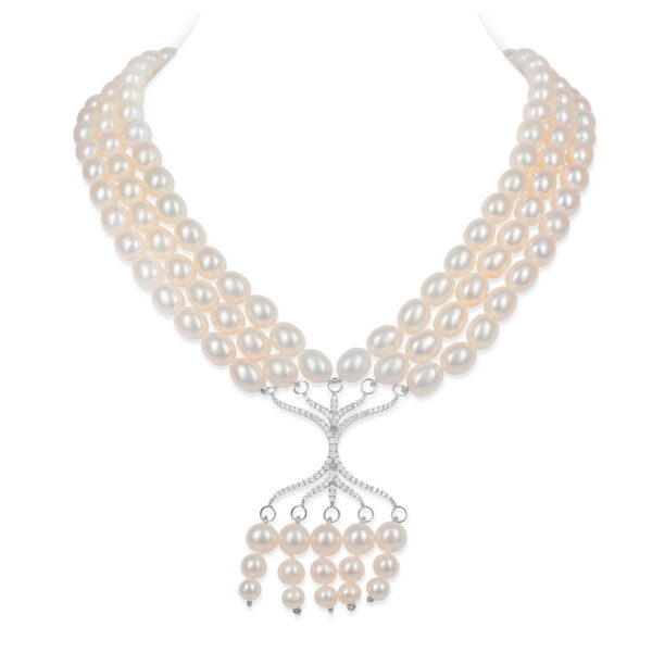 Aditi Vic Pearl & Diamond Necklace