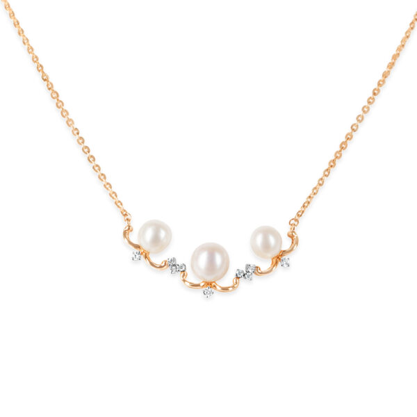 Ava Pearl and Diamond Necklace
