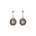B/W Diamond  Dangler Earrings