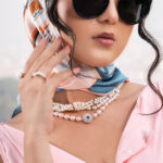 Bella Lavender Oval Pearl Necklace /Ruby Clasp