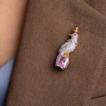 Bird on a Gem Brooche