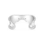 Blushing Bow Cuff Bracelet (Silver)