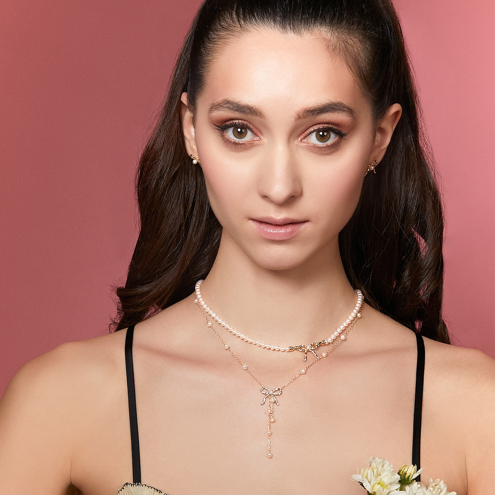 Blushing Bow Flow Necklace