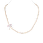 Blushing Bow Side Necklace