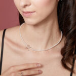 Blushing Bow Side Necklace