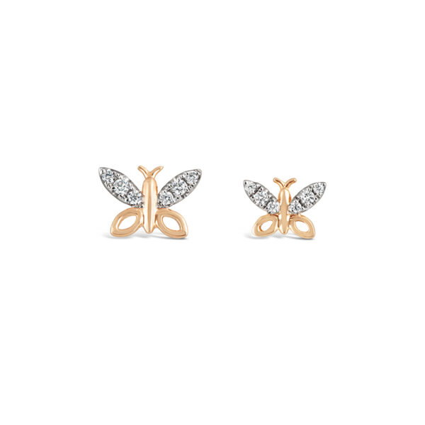Butterfly Wings Diamond Earrings/ small size Butterfly