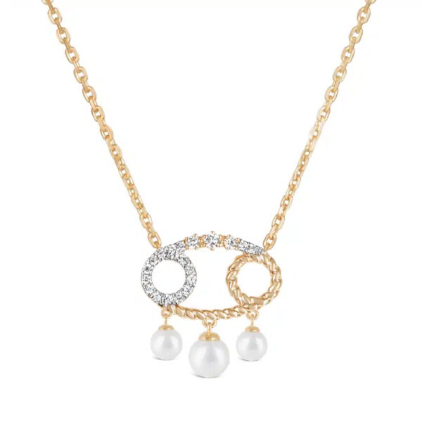Cancer with Pearl Zodiac Necklace