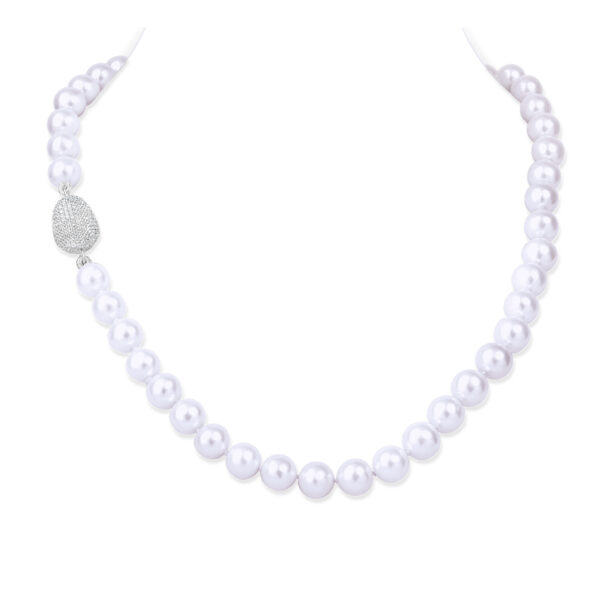 Cathy Round Pearl Necklace / 18 inches