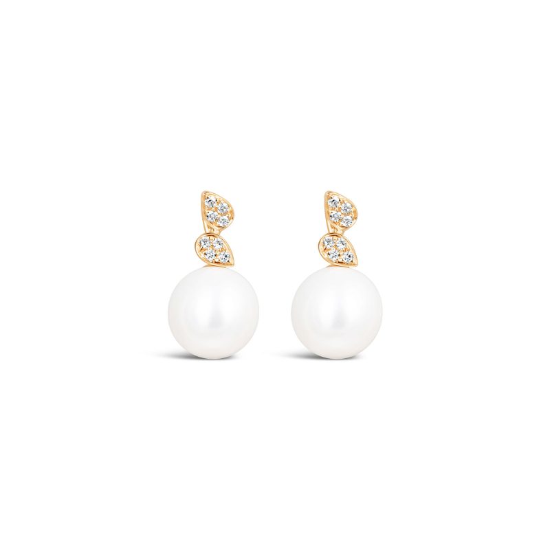 Dew Drop Pearl Diamonds Earrings