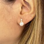 Dew Drop Pearl Diamonds Earrings