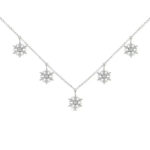 Five Snowflake Diamond Necklace