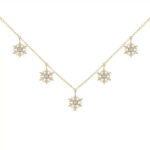 Five Snowflake Diamond Necklace