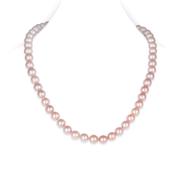 Jackie Lavender Round Pearl Necklace
