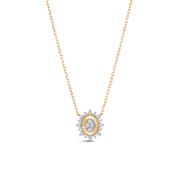 Luminous Diamond Oval Necklace