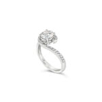 Nicolette Twist Micropave Solitaire Engagement Ring