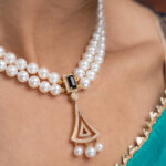Noir Diamond and Pearl Necklace