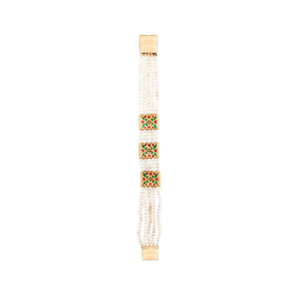 Noor Station Gold and Inlay Polki Bracelet