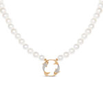 Pisces Zodiac Oval Pearl Necklace