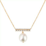 Rekha Diamond with Pearl Drop Necklace