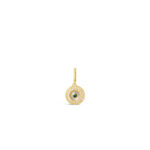 Gaze of Gold Round Evil Eye Pendant